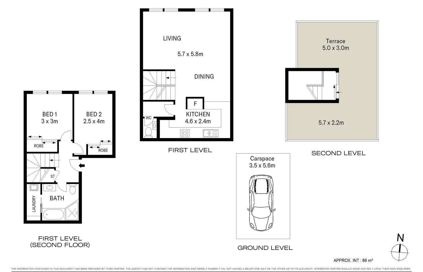 Floorplan of Homely apartment listing, 62/16 Bardwell Road, Mosman NSW 2088