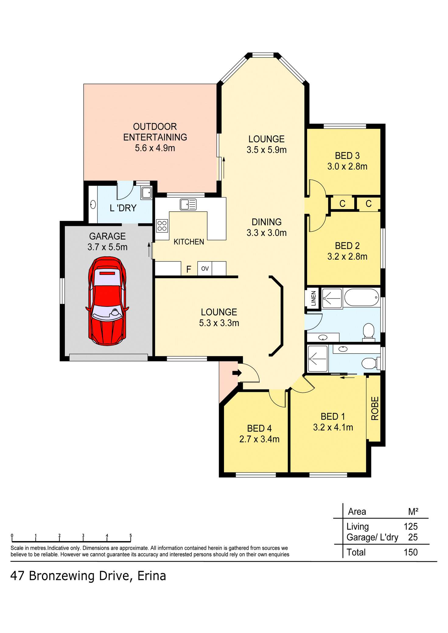 Floorplan of Homely house listing, 47 Bronzewing Drive, Erina NSW 2250