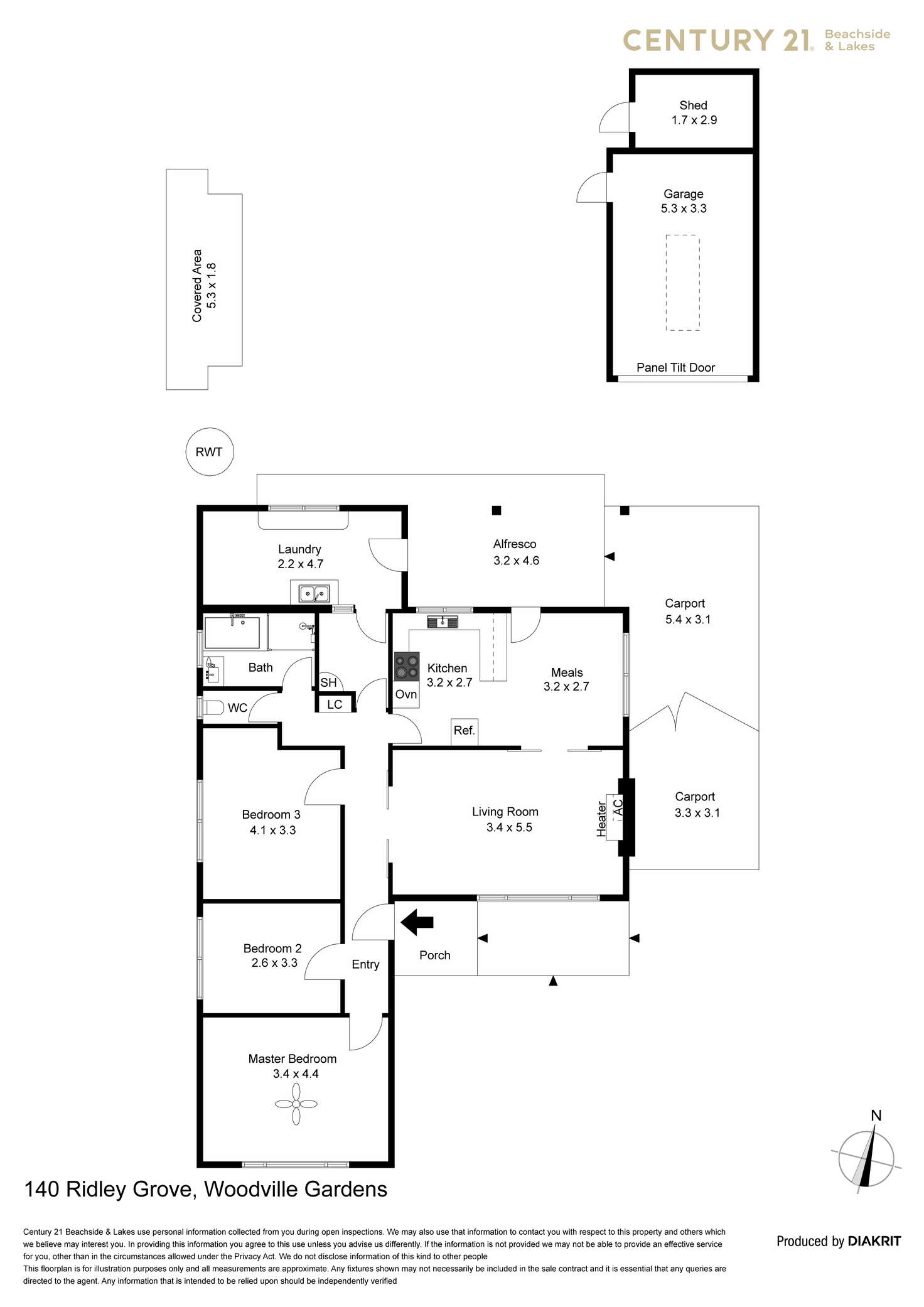 Floorplan of Homely house listing, 140 Ridley Grove, Woodville Gardens SA 5012