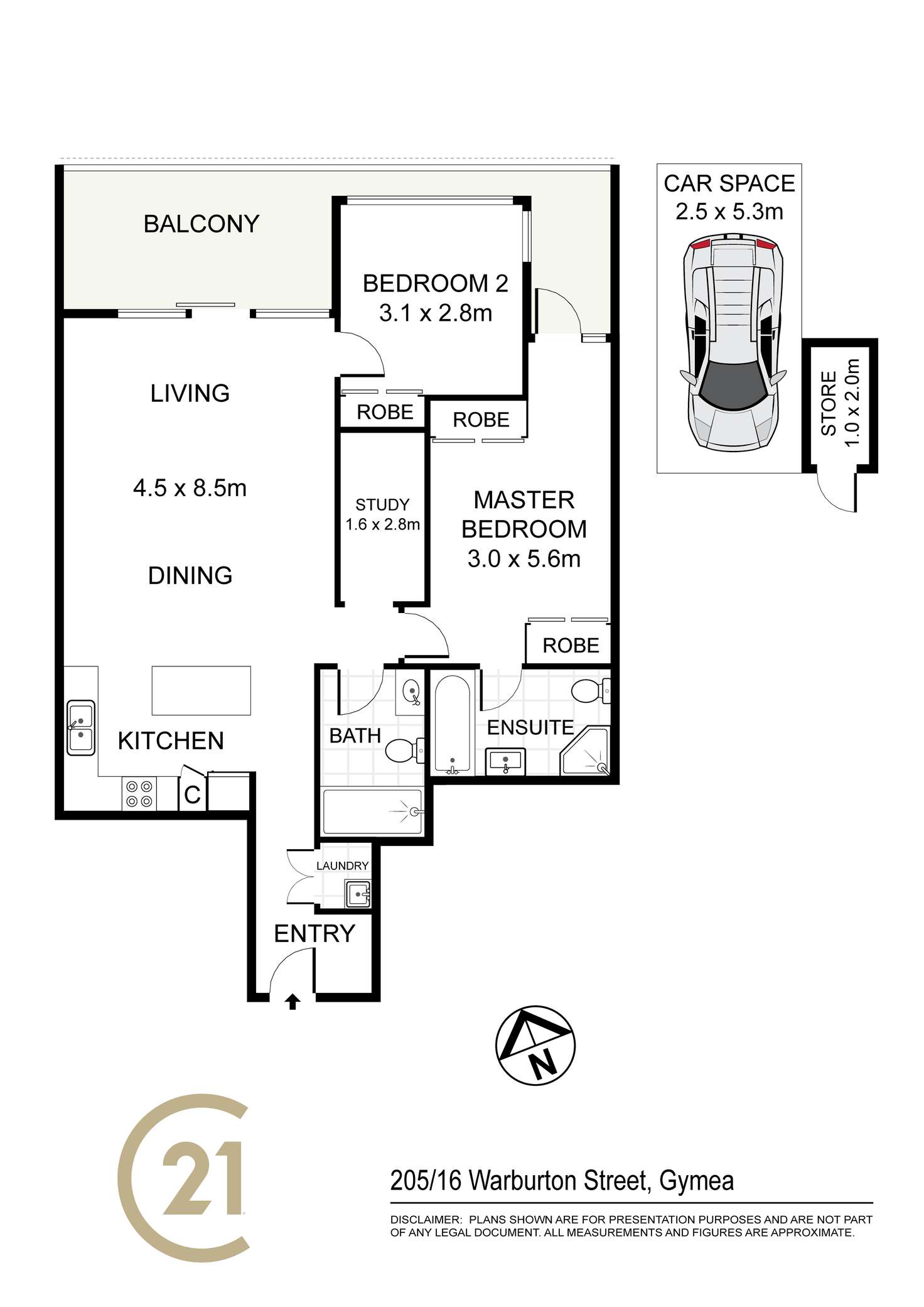 Floorplan of Homely apartment listing, 205/16 Warburton Street, Gymea NSW 2227