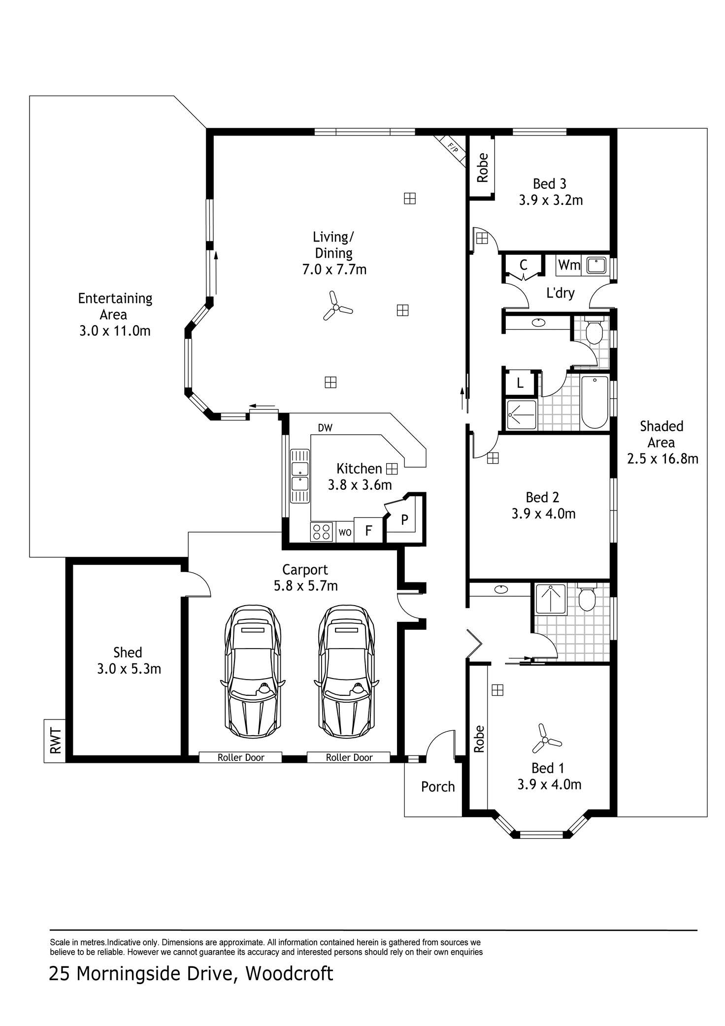 Floorplan of Homely house listing, 25 Morningside Drive, Woodcroft SA 5162
