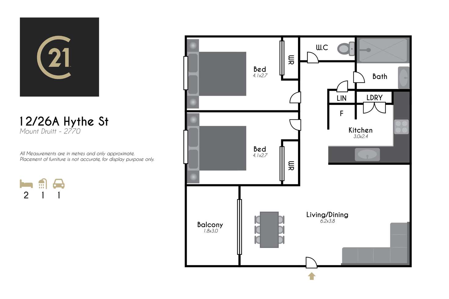Floorplan of Homely apartment listing, 12/26a Hythe Street, Mount Druitt NSW 2770