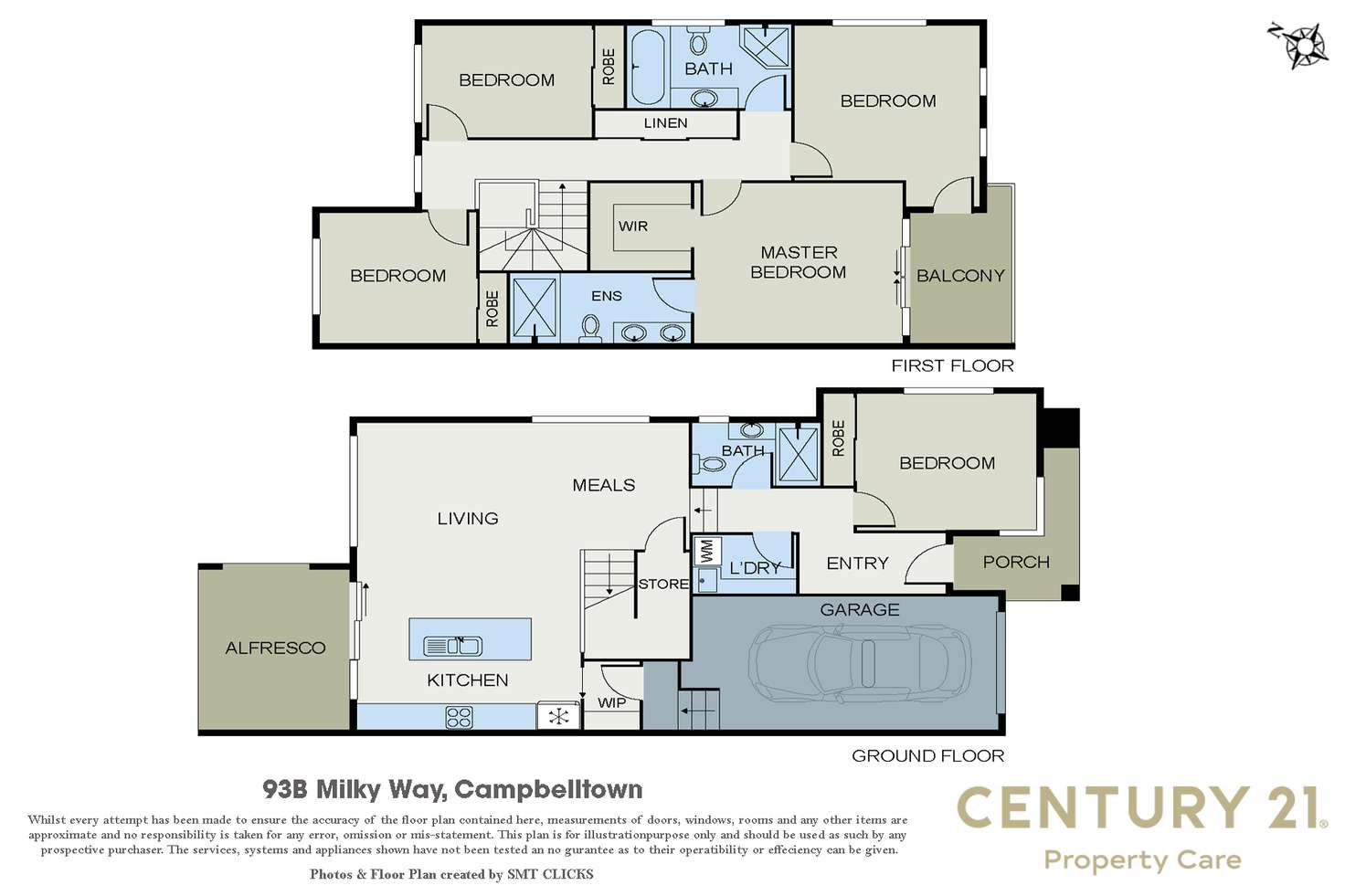 Floorplan of Homely house listing, 93b Milky Way, Campbelltown NSW 2560