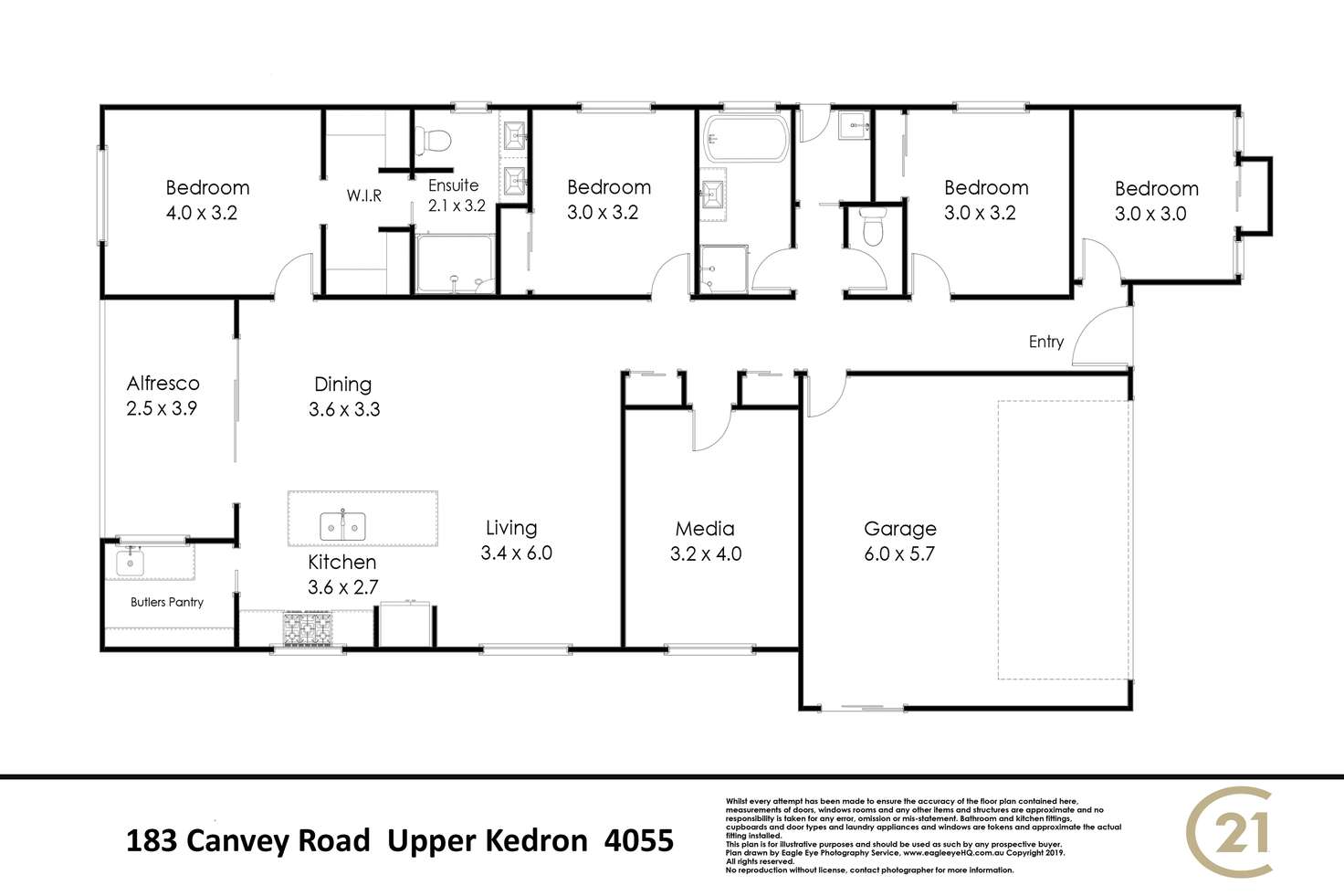 Floorplan of Homely house listing, 183 Canvey Road, Upper Kedron QLD 4055
