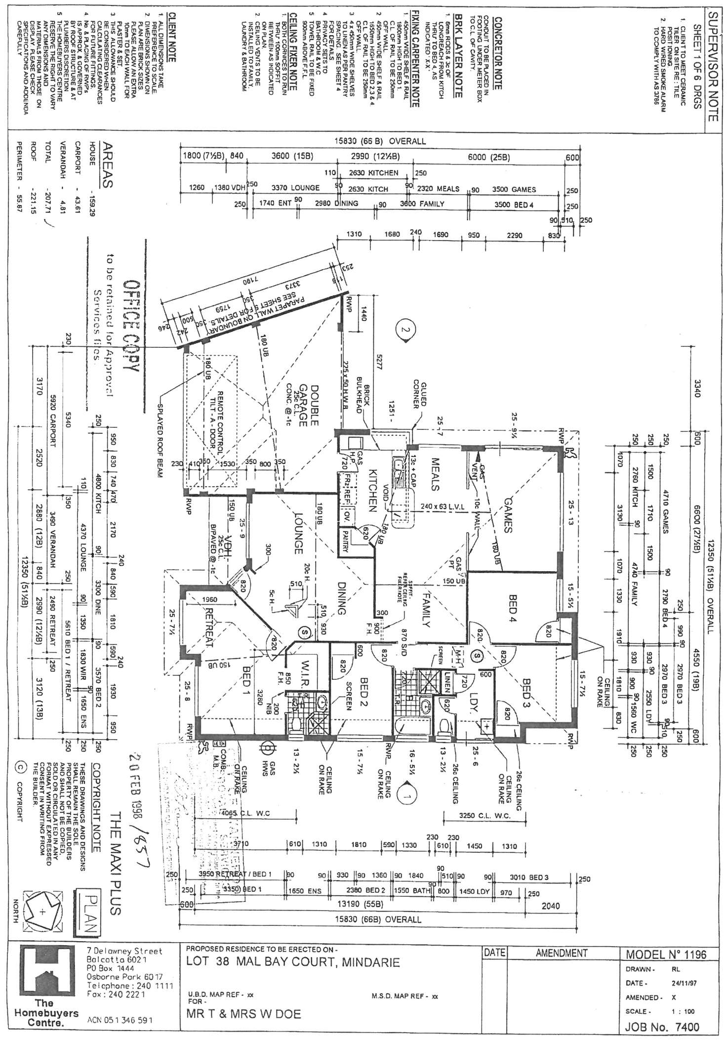 Floorplan of Homely house listing, 17 Mal Bay Court, Mindarie WA 6030