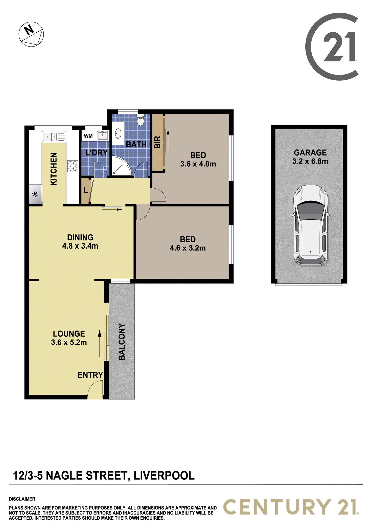 Floorplan of Homely unit listing, 12/3-5 Nagle Street, Liverpool NSW 2170