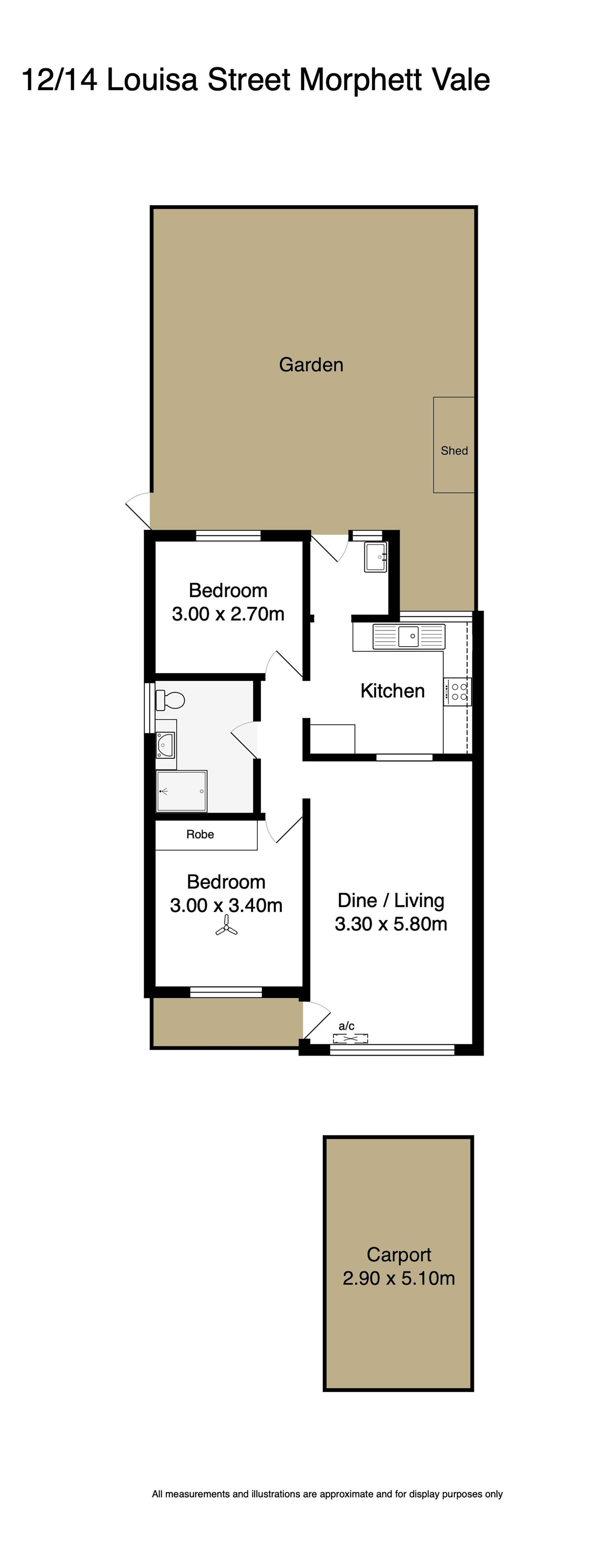 Floorplan of Homely unit listing, 12/14 Louisa Street, Morphett Vale SA 5162