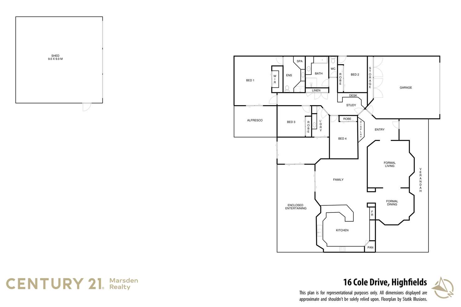 Floorplan of Homely house listing, 16 Cole Drive, Highfields QLD 4352