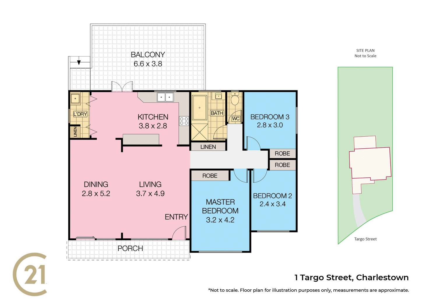 Floorplan of Homely house listing, 1 Targo Street, Charlestown NSW 2290