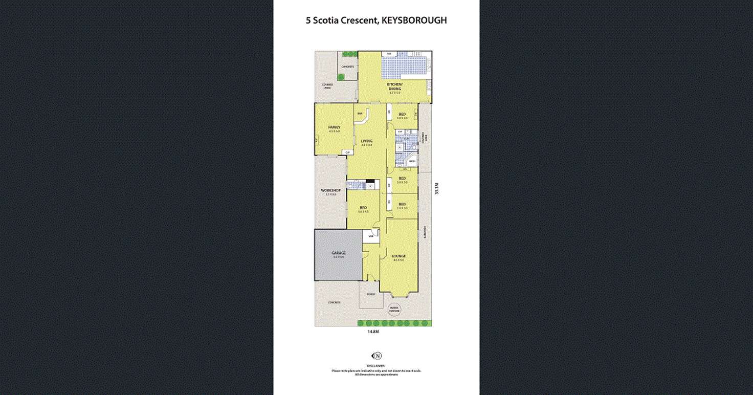 Floorplan of Homely house listing, 5 Scotia Crescent, Keysborough VIC 3173