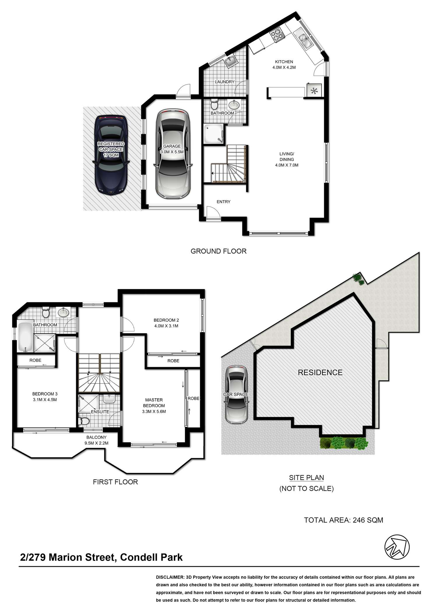 Floorplan of Homely semiDetached listing, 2/279 Marion Street, Yagoona NSW 2199