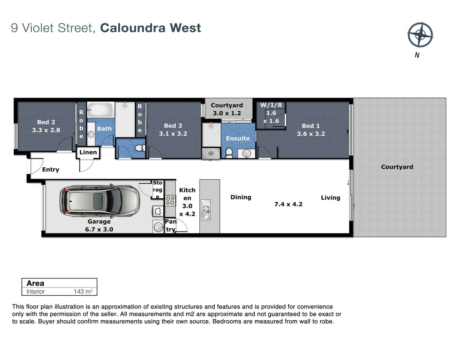 Floorplan of Homely house listing, 9 Violet Street, Caloundra West QLD 4551