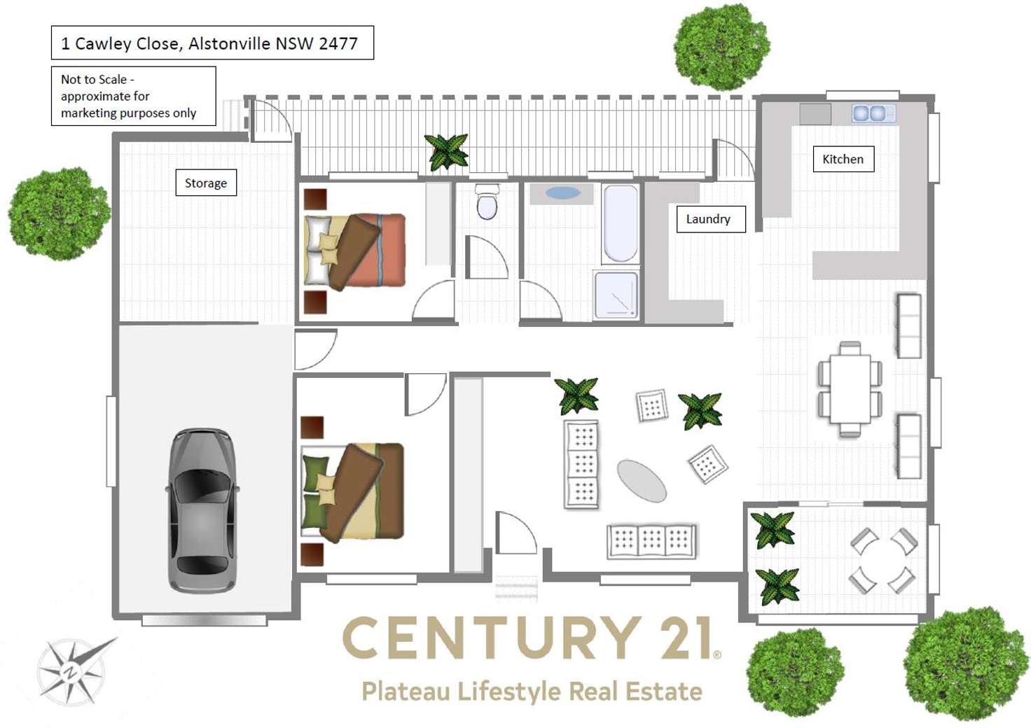 Floorplan of Homely house listing, 1 Cawley Close, Alstonville NSW 2477
