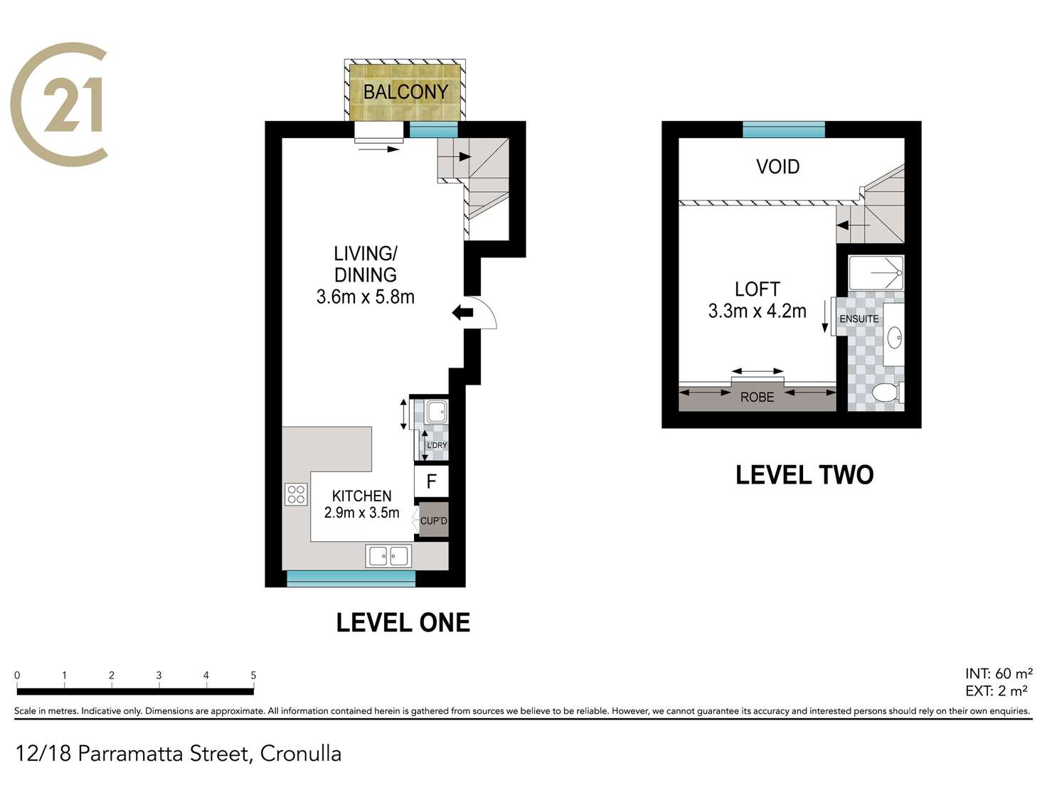 Floorplan of Homely apartment listing, 12/18 Parramatta Street, Cronulla NSW 2230
