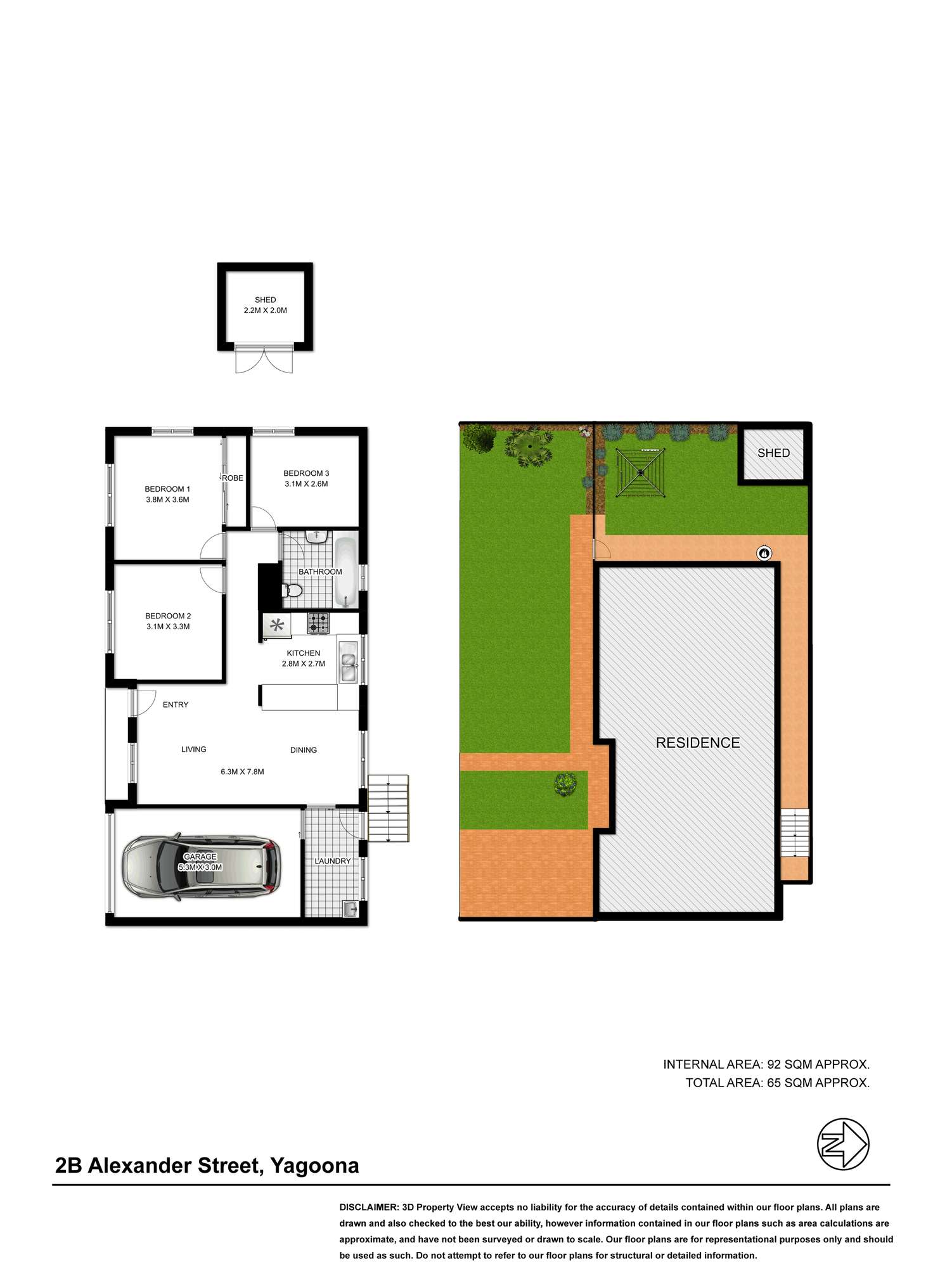 Floorplan of Homely semiDetached listing, 2B Alexander Street, Yagoona NSW 2199