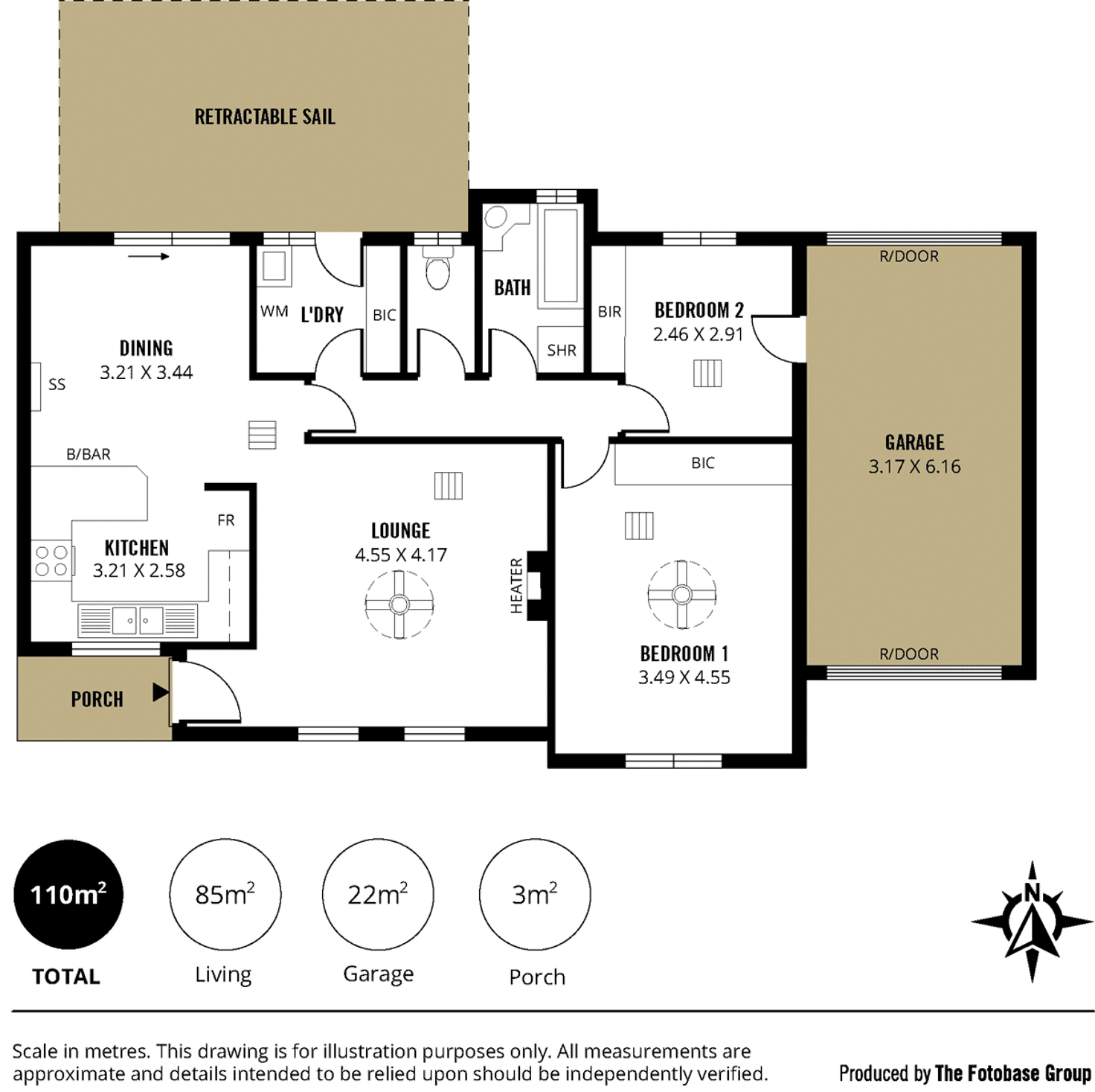 Floorplan of Homely unit listing, 1/8 Barnett Terrace, Seacliff Park SA 5049