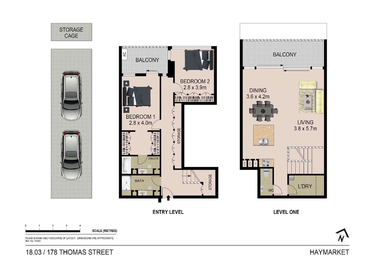 Floorplan of Homely apartment listing, 1803/178 Thomas Street, Haymarket NSW 2000
