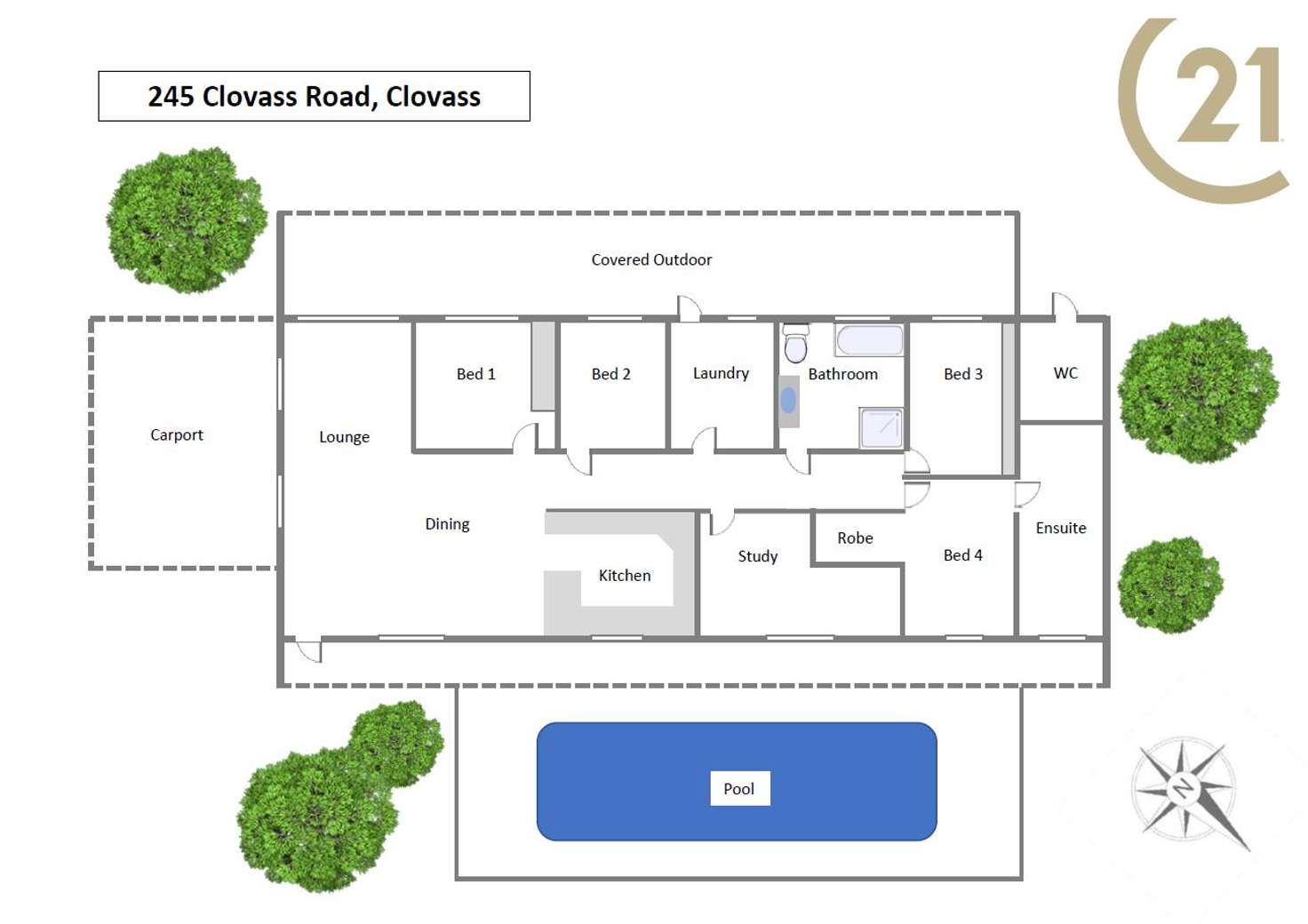 Floorplan of Homely ruralOther listing, 245 Clovass Road, Clovass NSW 2480