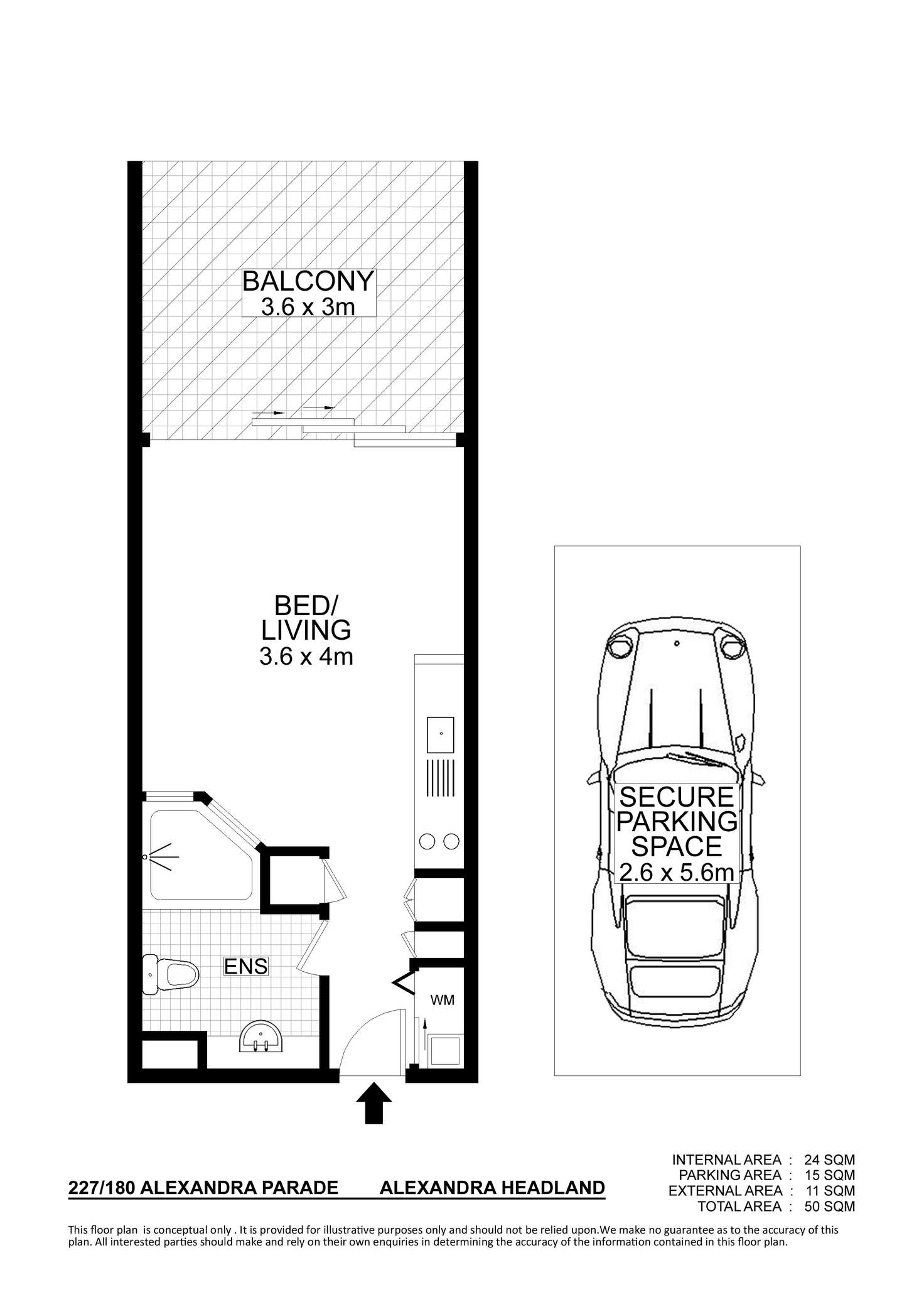 Floorplan of Homely unit listing, 227/180 Alexandra Parade, Alexandra Headland QLD 4572