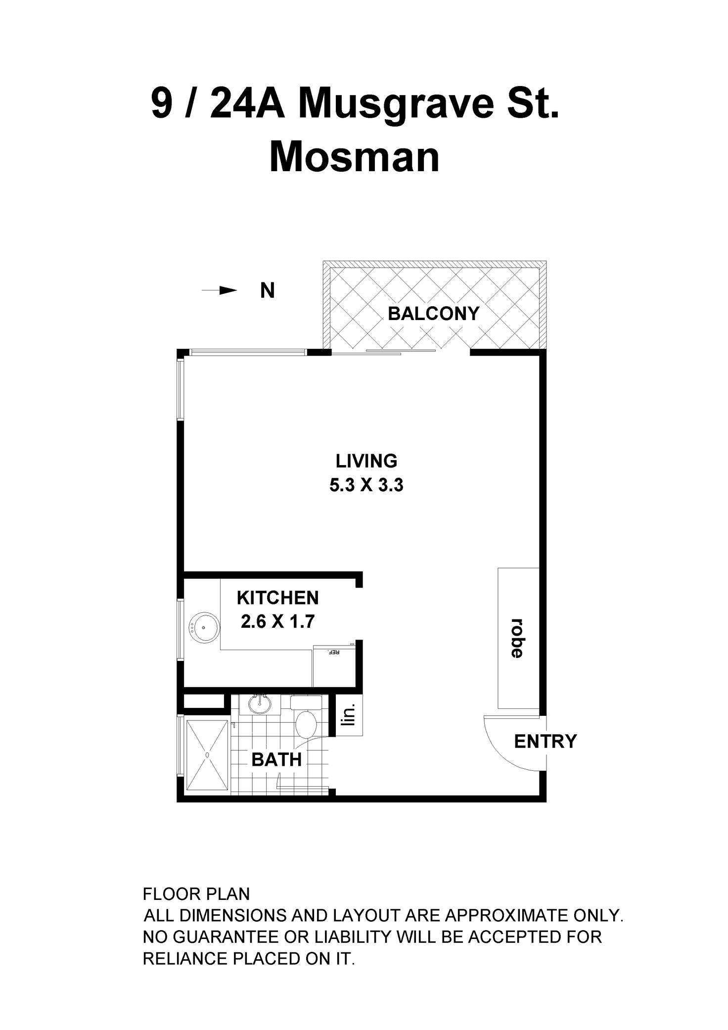 Floorplan of Homely apartment listing, 9/24a Musgrave Street, Mosman NSW 2088