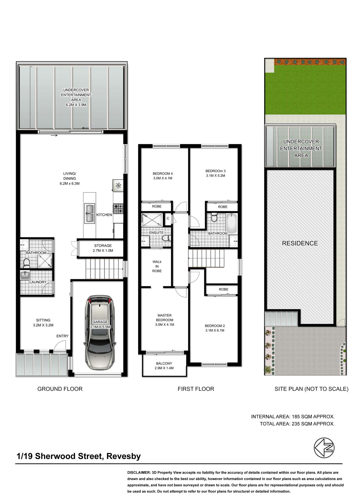 Floorplan of Homely semiDetached listing, 1/19 Sherwood Street, Revesby NSW 2212