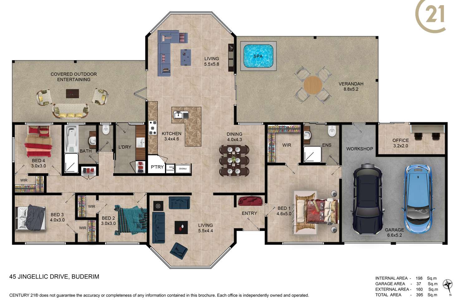 Floorplan of Homely house listing, 45 Jingellic Drive, Buderim QLD 4556