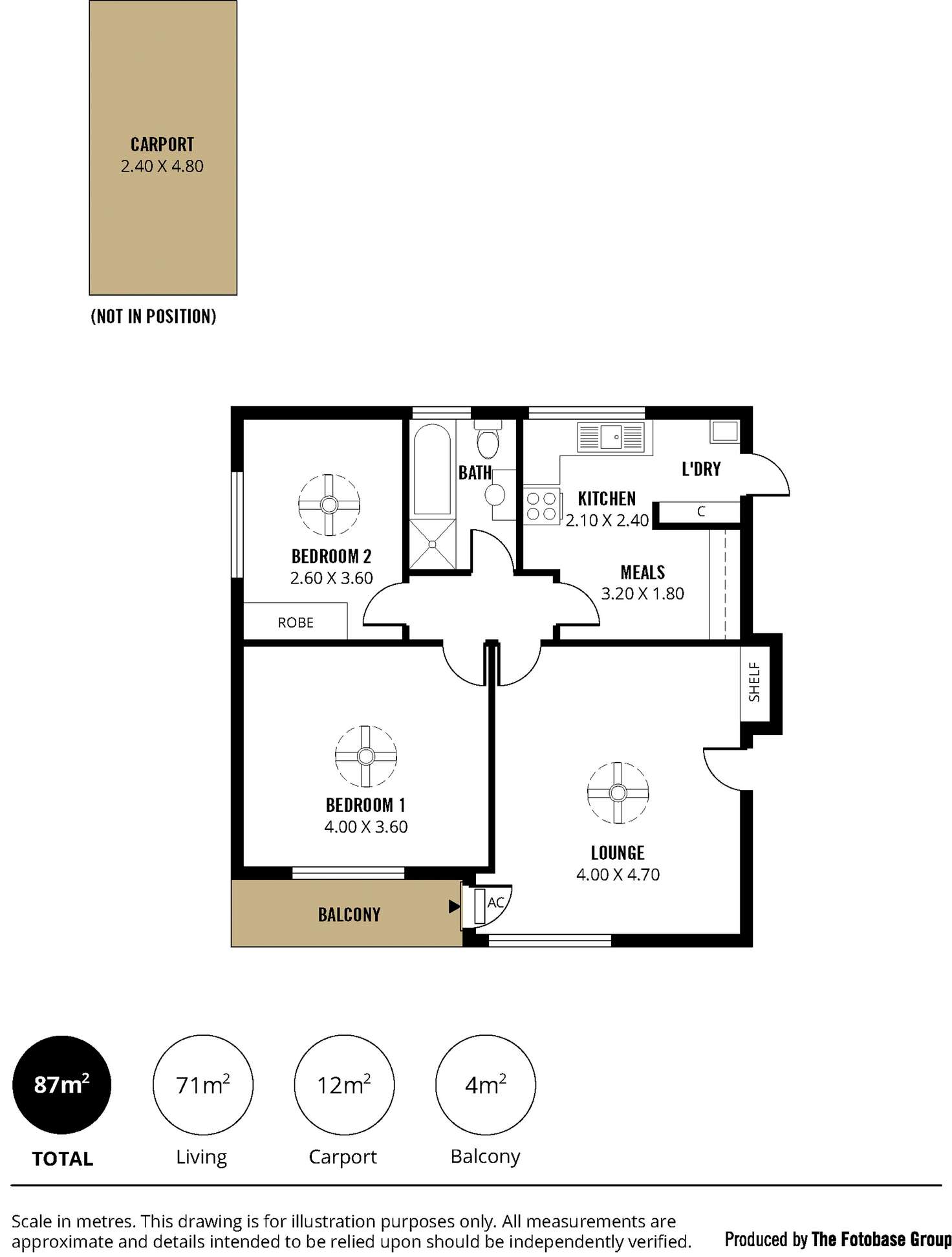 Floorplan of Homely unit listing, 5/8 Overbury Drive, Clarence Park SA 5034