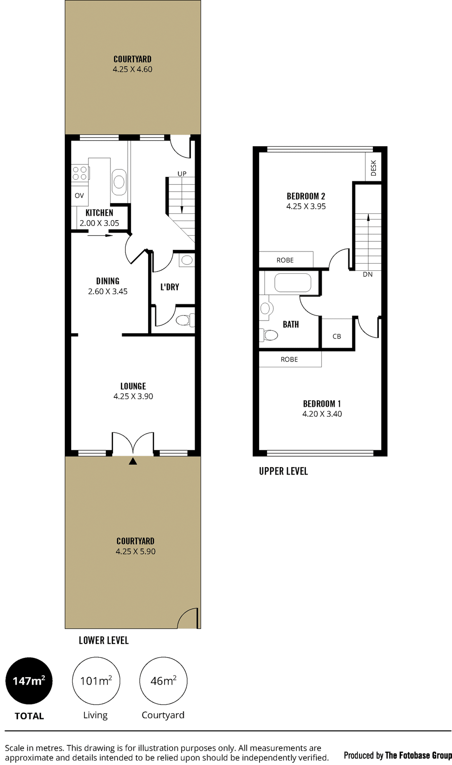 Floorplan of Homely townhouse listing, 4/124 Barton Terrace, North Adelaide SA 5006
