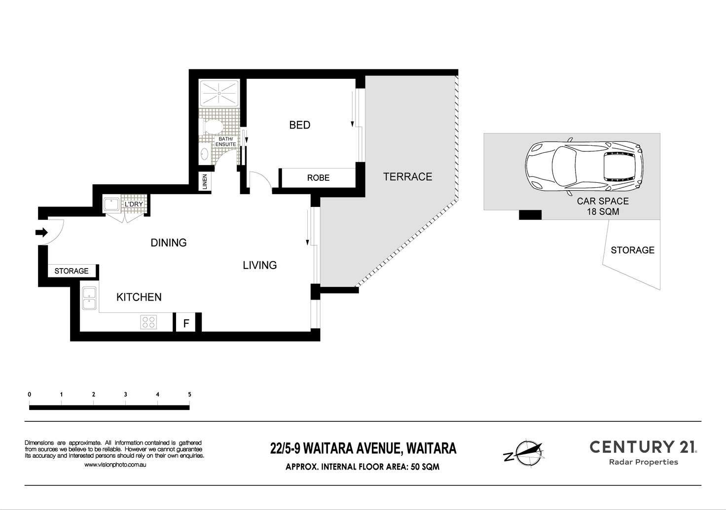 Floorplan of Homely unit listing, 22/5-9 Waitara Avenue, Waitara NSW 2077