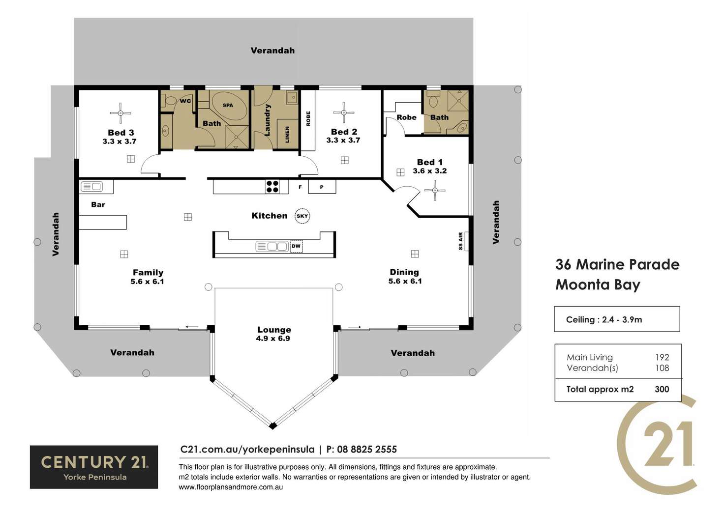 Floorplan of Homely house listing, 36 Marine Parade, Moonta Bay SA 5558