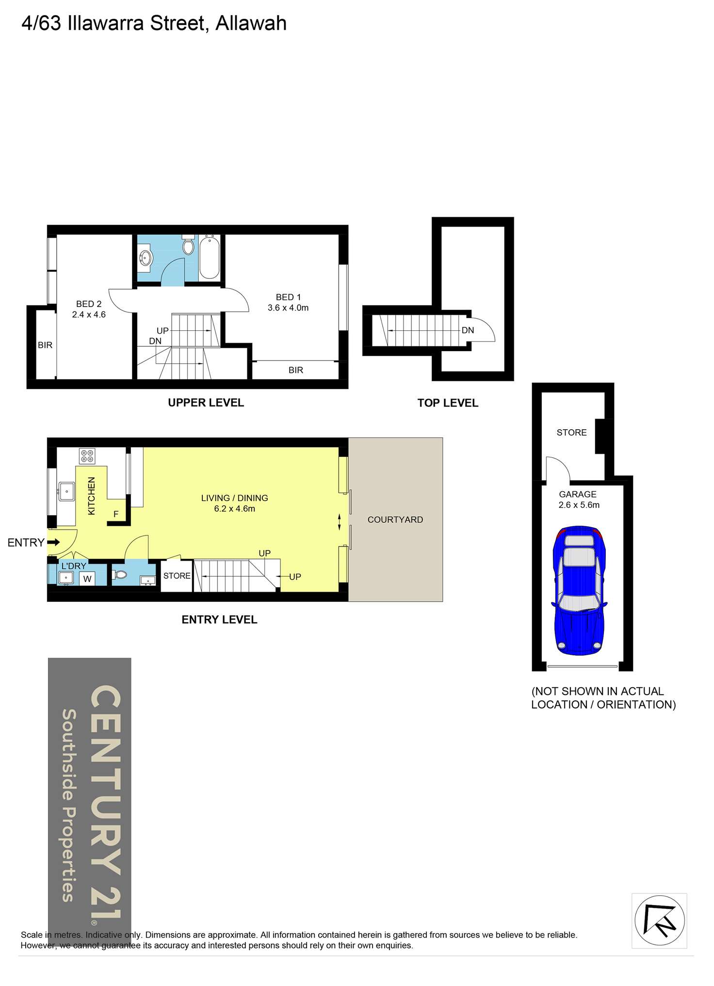 Floorplan of Homely townhouse listing, 4/63 Illawarra Street, Allawah NSW 2218