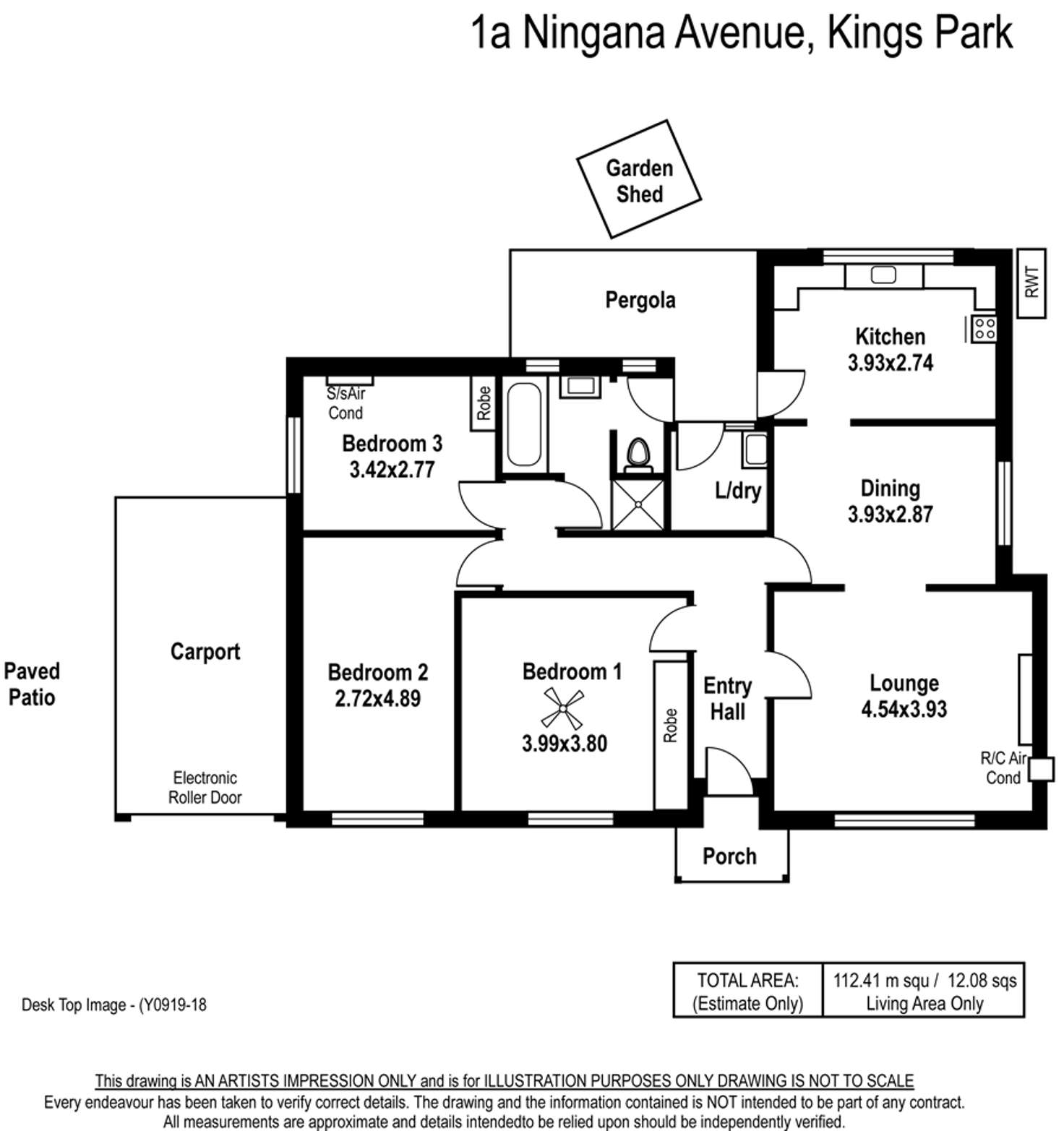 Floorplan of Homely house listing, 1A Ningana Avenue, Kings Park SA 5034