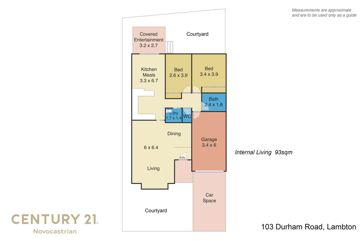 Floorplan of Homely villa listing, 103 Durham Road, Lambton NSW 2299