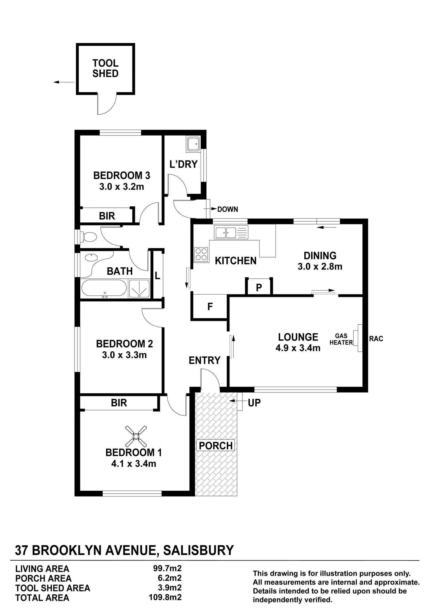 Floorplan of Homely house listing, 37 Brooklyn Avenue, Salisbury SA 5108