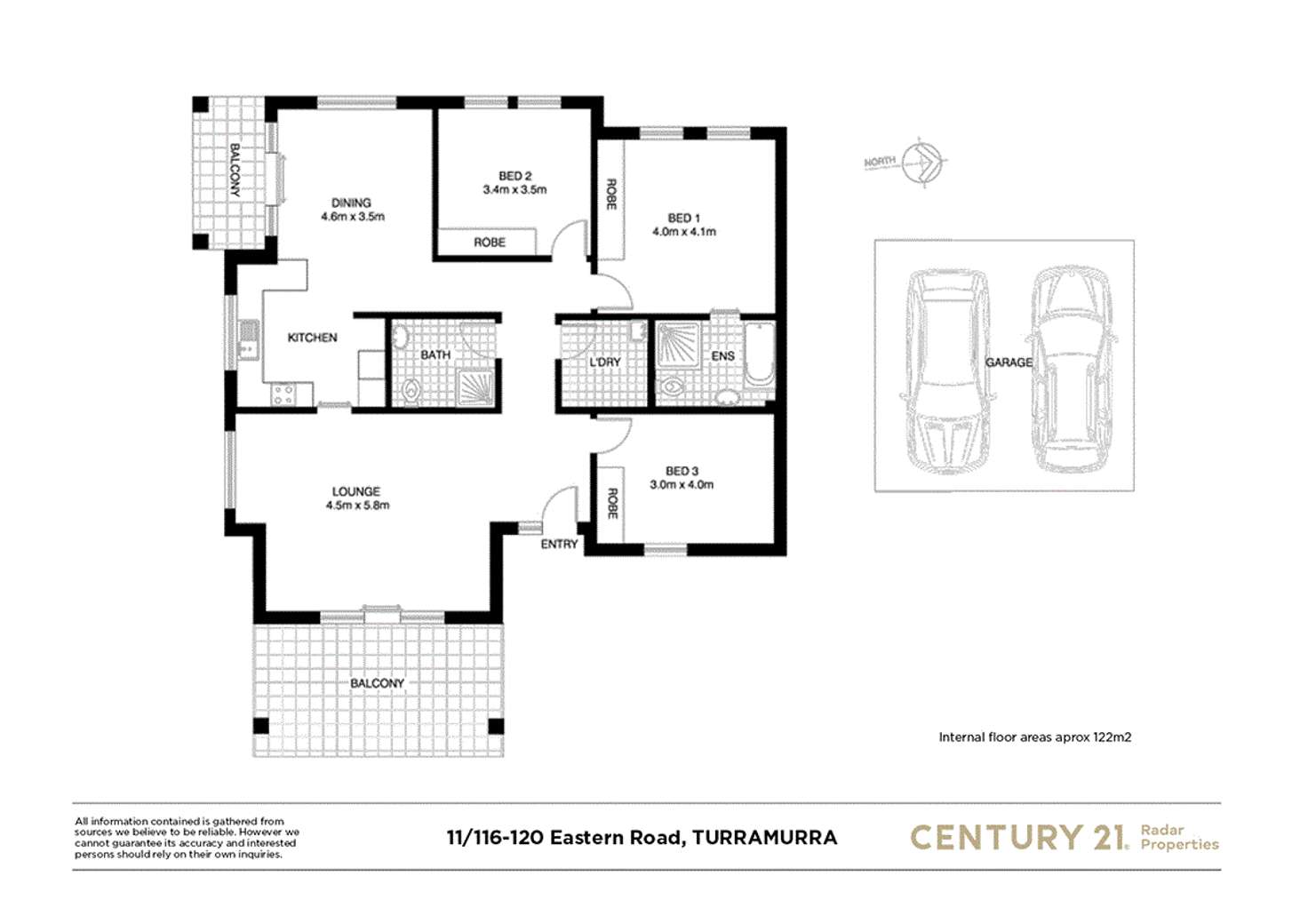 Floorplan of Homely apartment listing, 11/116-120 Eastern Road, Turramurra NSW 2074