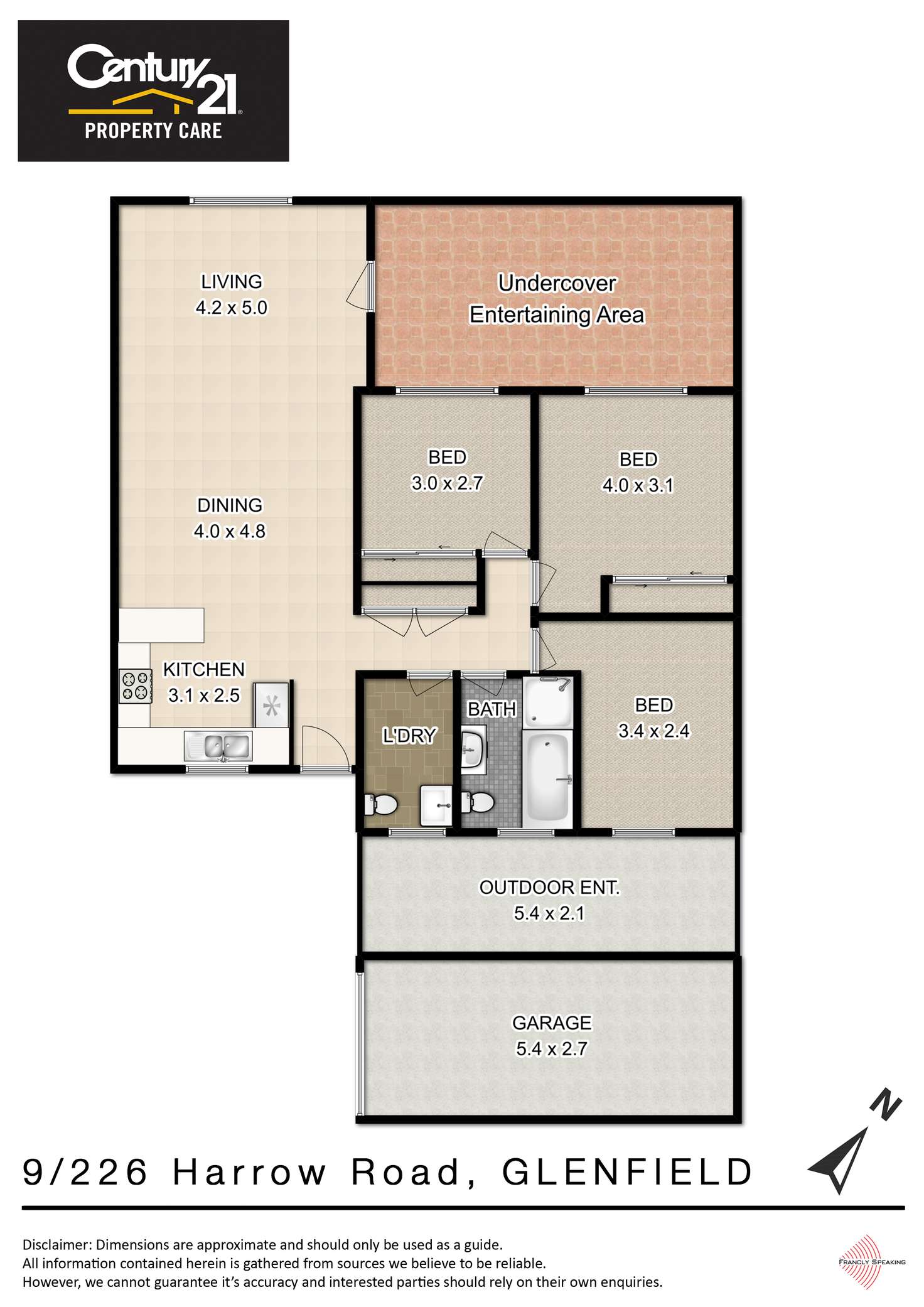 Floorplan of Homely villa listing, 9/226 Harrow Rd, Glenfield NSW 2167