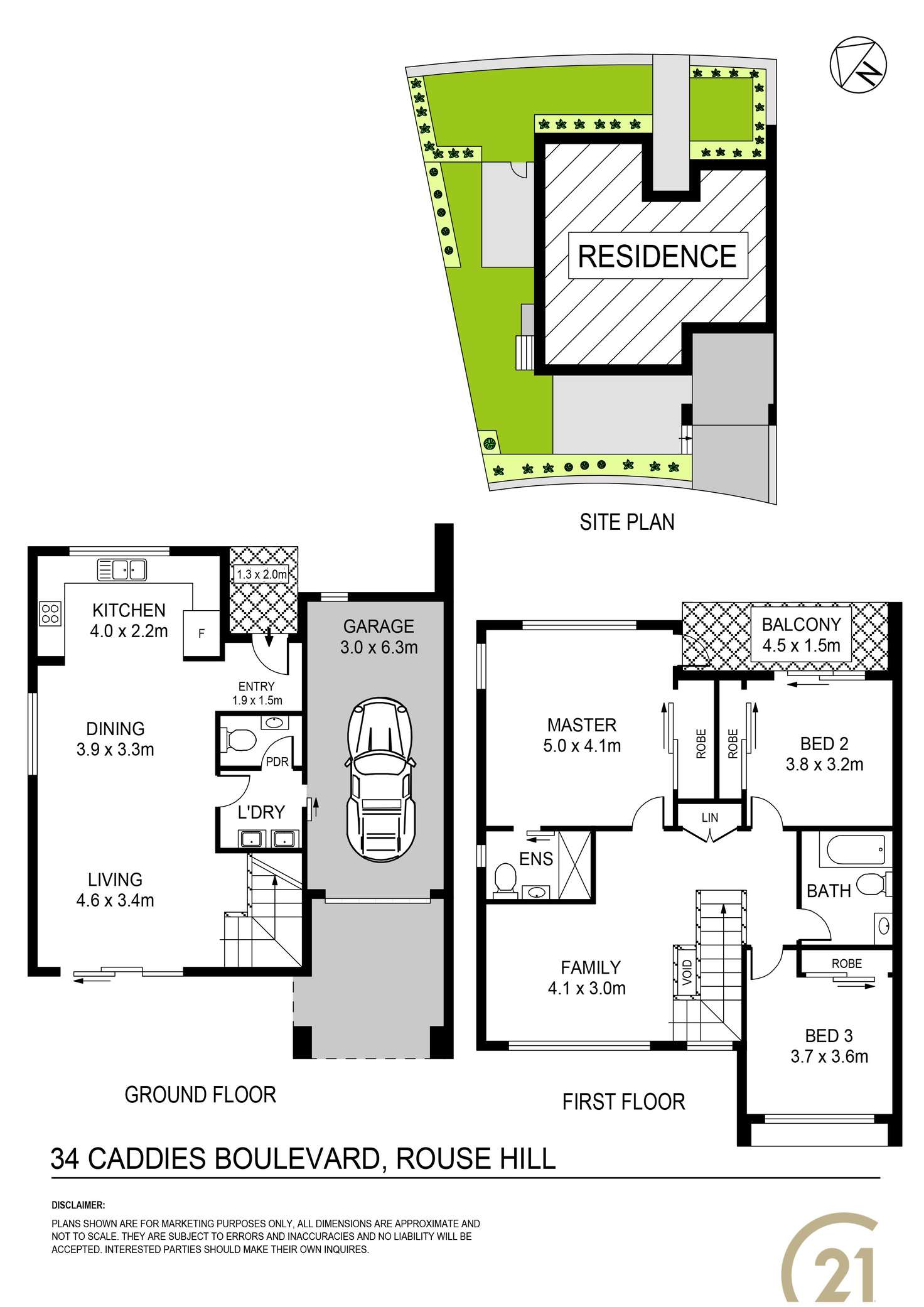 Floorplan of Homely house listing, 34 Caddies Boulevard, Rouse Hill NSW 2155