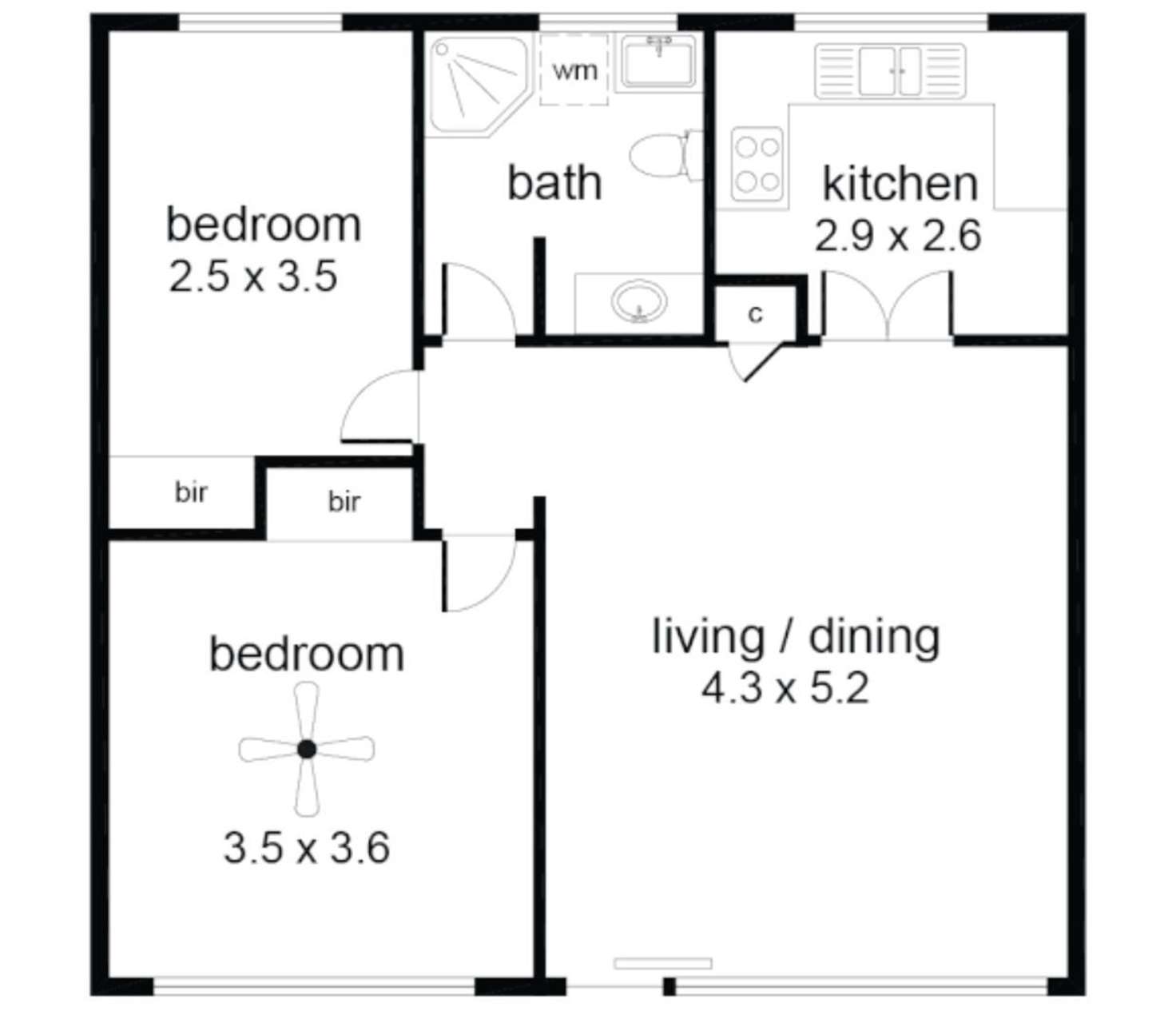 Floorplan of Homely unit listing, 5/576 Seaview Road, Grange SA 5022