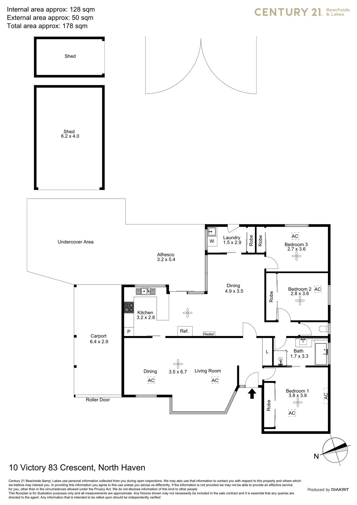 Floorplan of Homely house listing, 10 Victory 83 Crescent, North Haven SA 5018