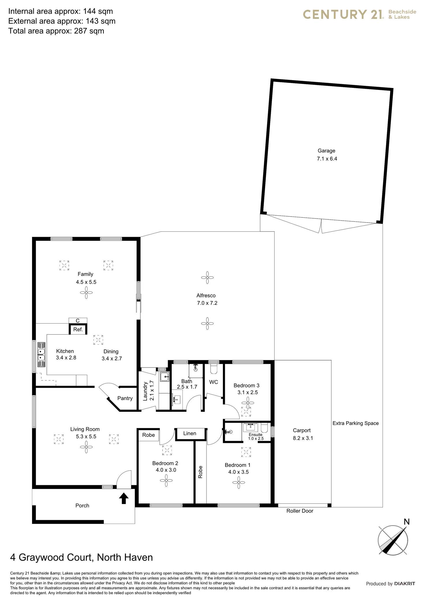 Floorplan of Homely house listing, 4 Graywood Court, North Haven SA 5018