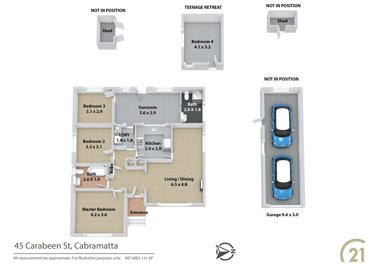 Floorplan of Homely house listing, 45 Carabeen Street, Cabramatta NSW 2166