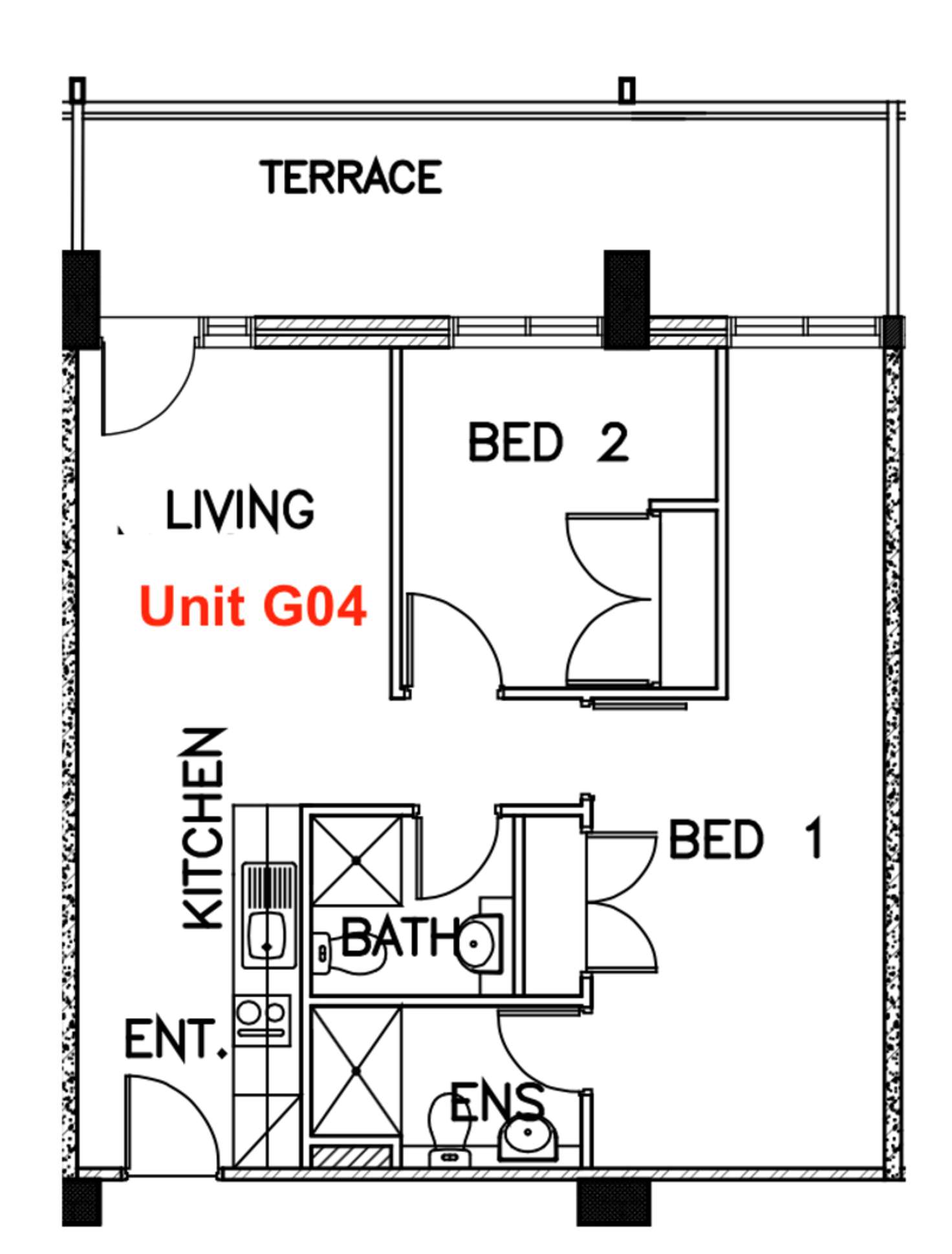 Floorplan of Homely apartment listing, G04/662-678 Blackburn Road, Notting Hill VIC 3168