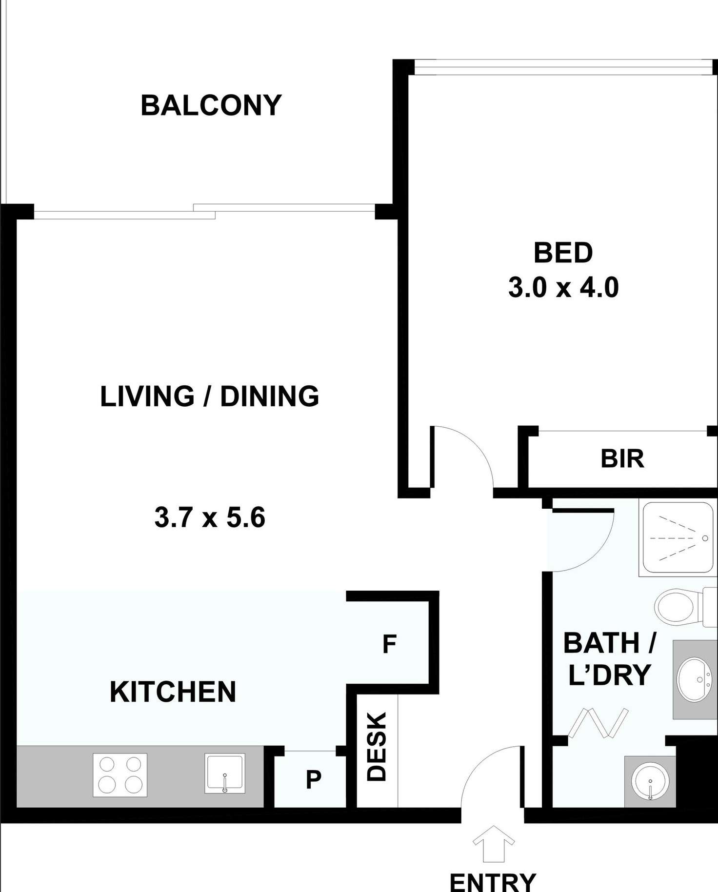 Floorplan of Homely apartment listing, 607/2 Hotham Street, Collingwood VIC 3066