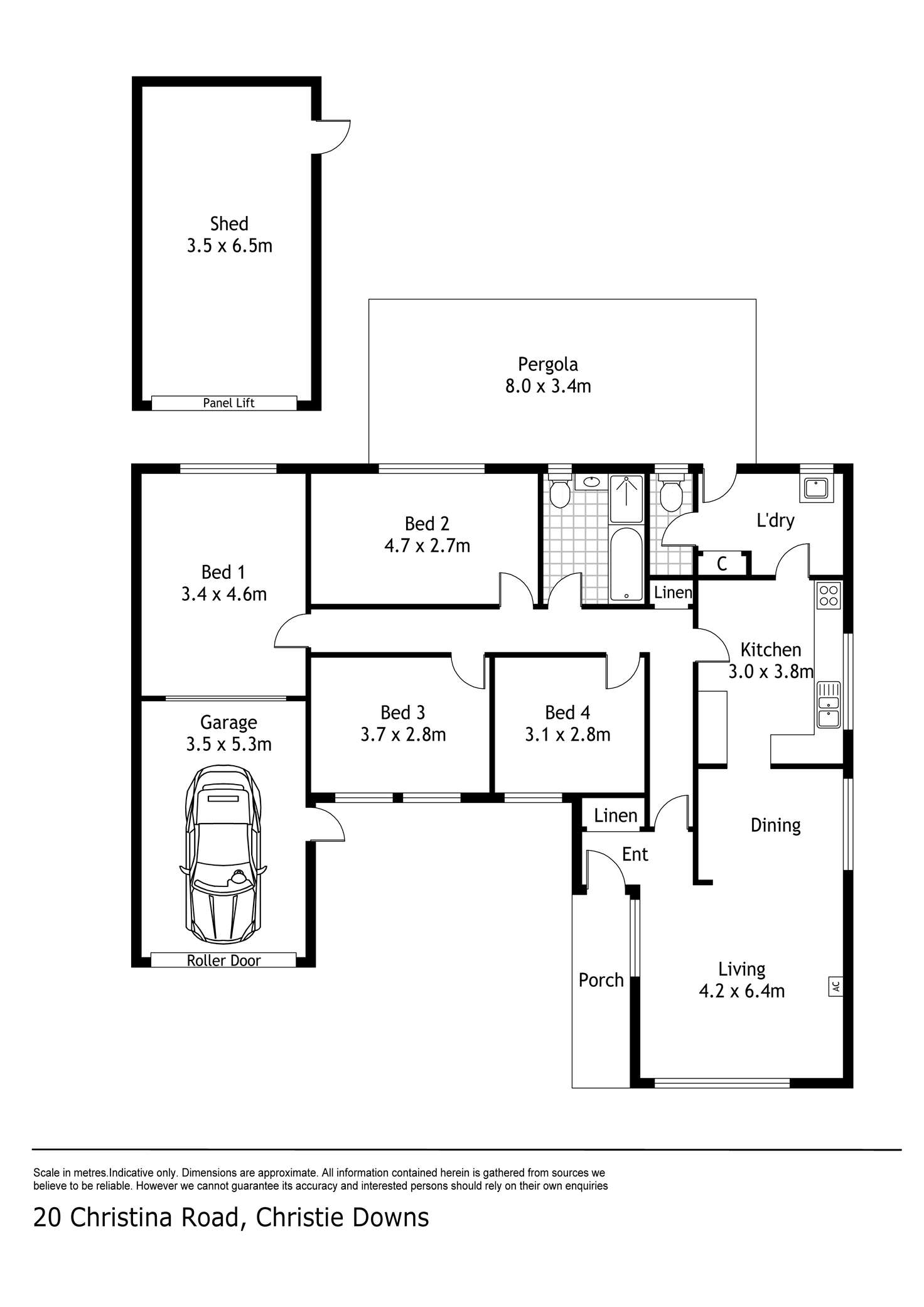 Floorplan of Homely house listing, 20 Christina Road, Christie Downs SA 5164