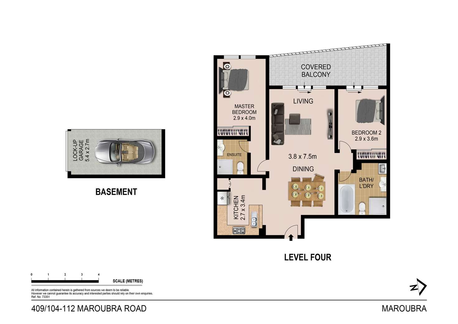 Floorplan of Homely apartment listing, 409/108 Maroubra Road, Maroubra NSW 2035