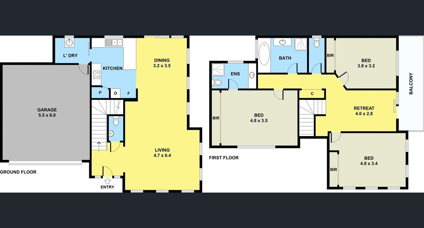 Floorplan of Homely townhouse listing, 1/3 King Street, Bayswater VIC 3153