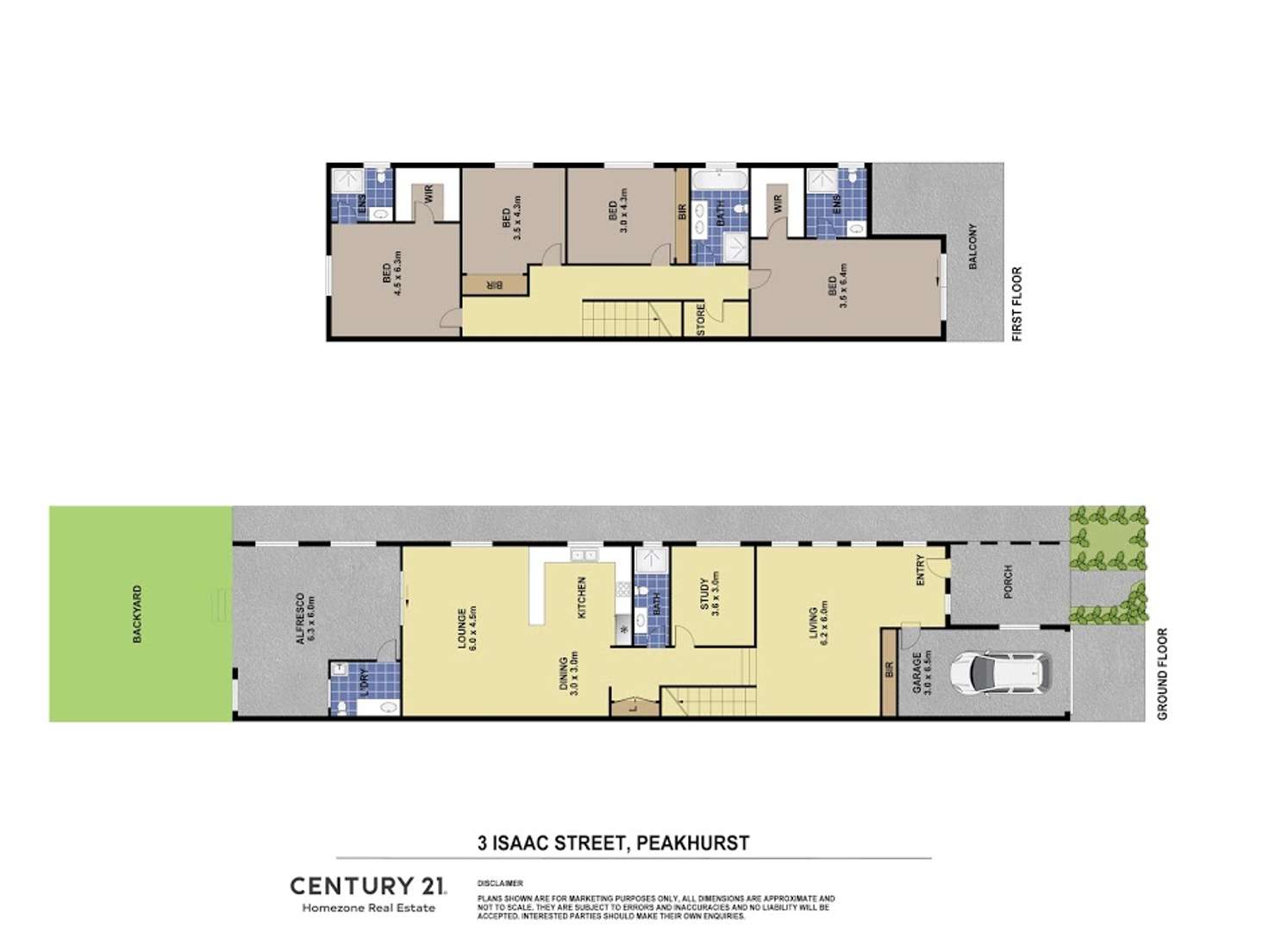 Floorplan of Homely semiDetached listing, 3A Isaac Street, Peakhurst NSW 2210