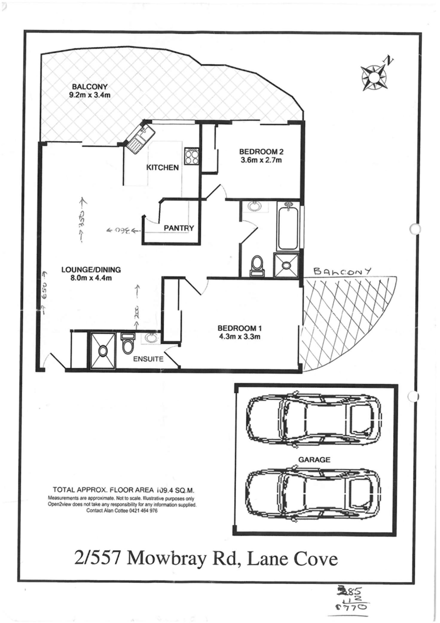 Floorplan of Homely apartment listing, 2/557-561 Mowbray Road, Lane Cove NSW 2066