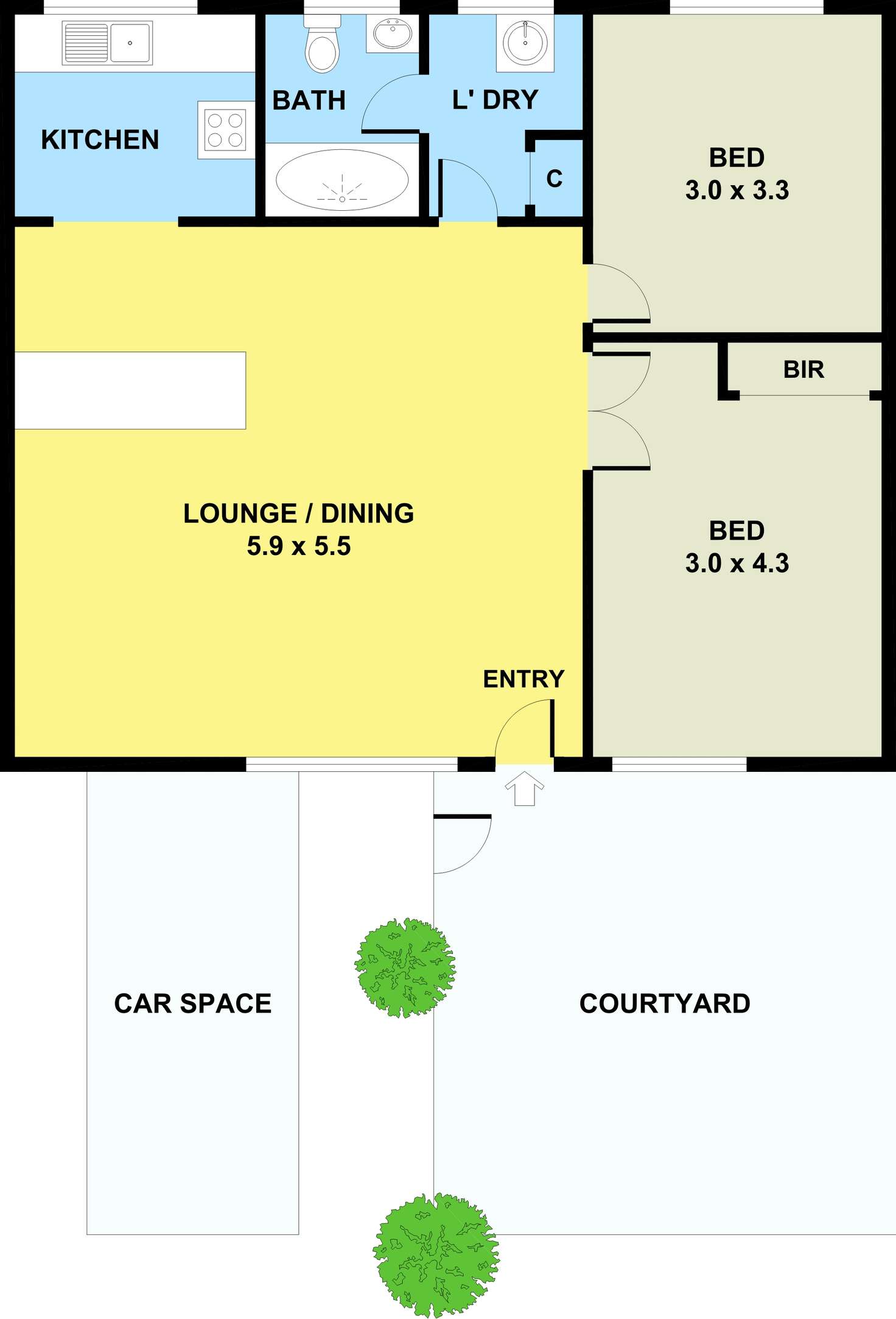 Floorplan of Homely unit listing, 4/57 Clow Street, Dandenong VIC 3175