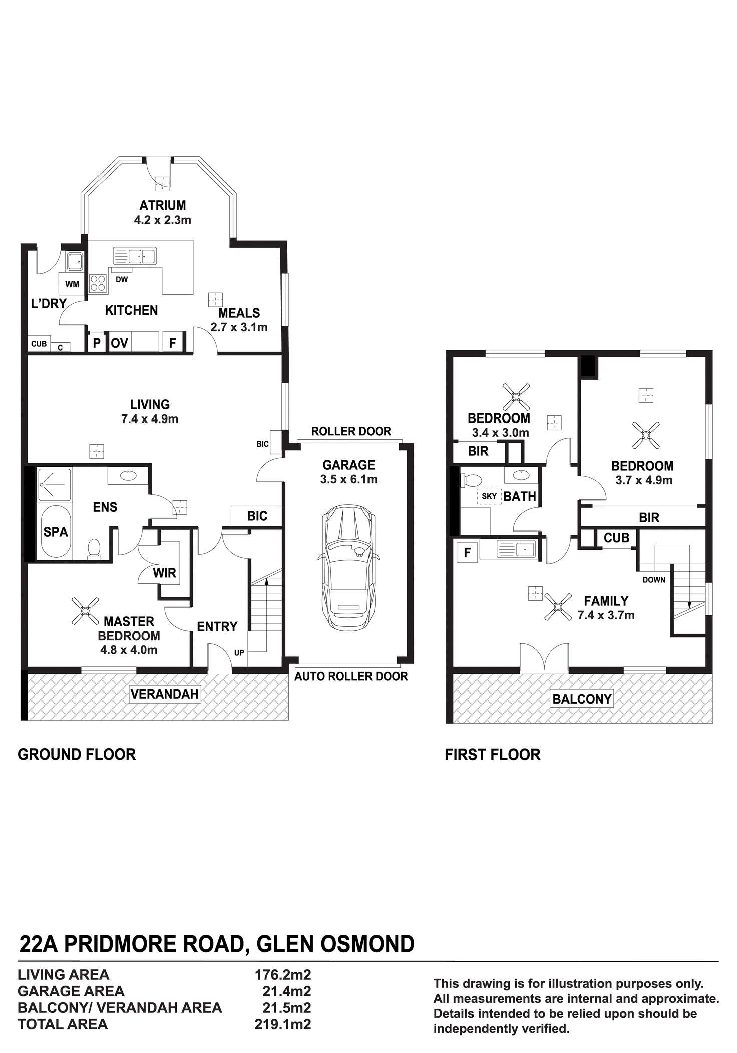 Floorplan of Homely house listing, 22A Pridmore Road, Glen Osmond SA 5064